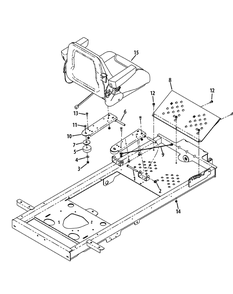 Seat Assembly Diagram and Parts List for Z-FORCEPRO48-KH 53BH3AGN050-22HP Cub Cadet Lawn Tractor